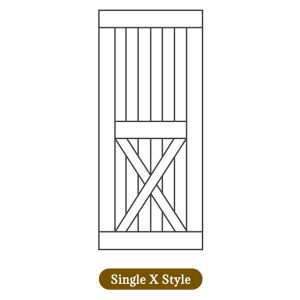 singe x style barn door