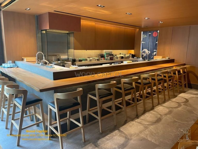JO Japanese Restaurant Solid Wood Countertop