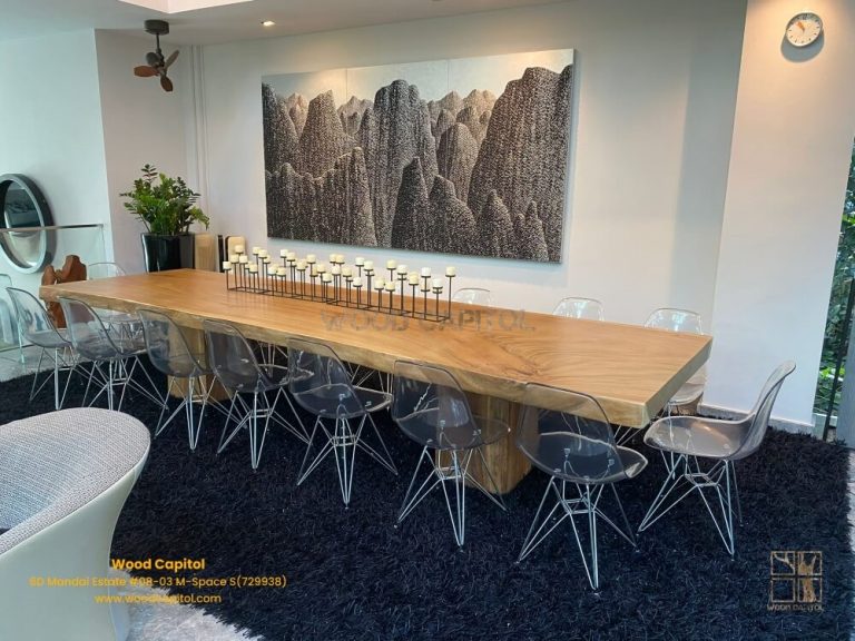 Long Solid Wood Table for Restaurant Singapore