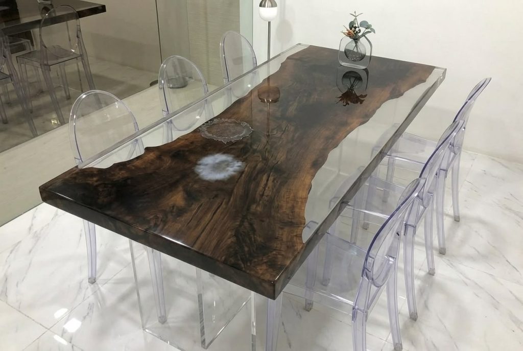 Heat Mark Stain Epoxy Resin Table Heat Mark Stain Epoxy Resin Table