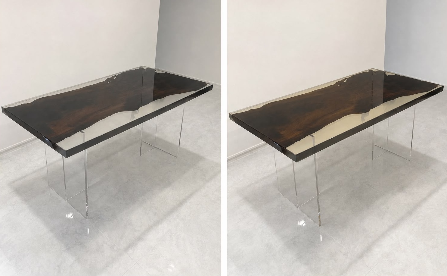 Yellowish Epoxy Resin Wood Slab Yellowish Epoxy Resin Wood Slab